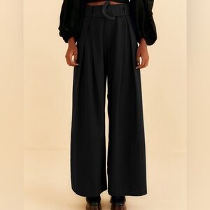 Farm Rio Black Tailored Pant with Belt